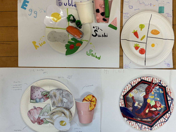 Obraz przedstawia My healthy plate - język angielski w klasie 5b